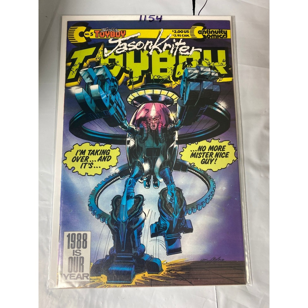 Jason Kriter Toyboy #5 Continuity Comics 1988 Copper Age Sci-Fi Superhero Comic